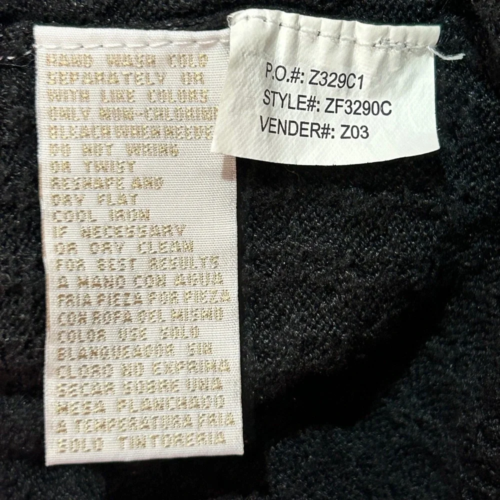 Tricots St Raphael Sweater‎ Silk Cotton Basketweave L Black Quiet Luxury Knit
